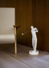 Golf Champion Man Figurine, White